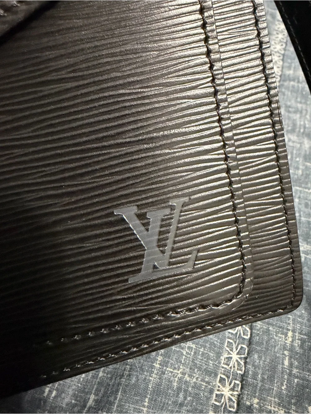Louis Vuitton Black Epi Leather Monceau Bag
